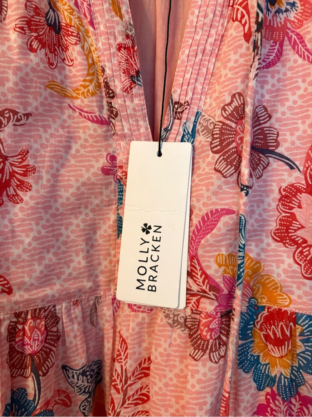 Molly Bracken Pink Alba Floral Tiered Maxi Dress - Picture 4 of 15